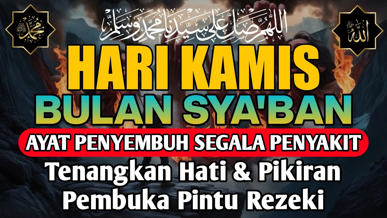 BULAN SYA'BAN , DOA PENYEMBUH SEGALA PENYAKIT, INSYAALLAH SAKIT DITUBUHMU SEMBUH