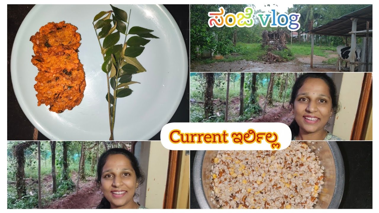 ನಮ್ಮ ಹಳ್ಳಿ style vade recipe 😋,ತುಂಬಾ ಮಳೆ |ಸಂಜೆ vlog 😍 #dailyvlogs #cooking #kannadavlogs 