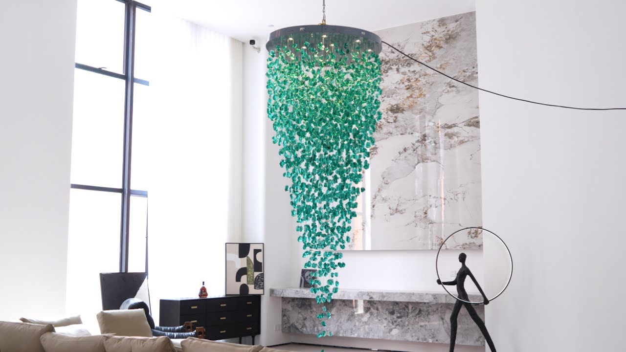 Multicolor Crystal Stone Chandelier by Vakkerlight &ndash; Illuminate with Colorful Luxury