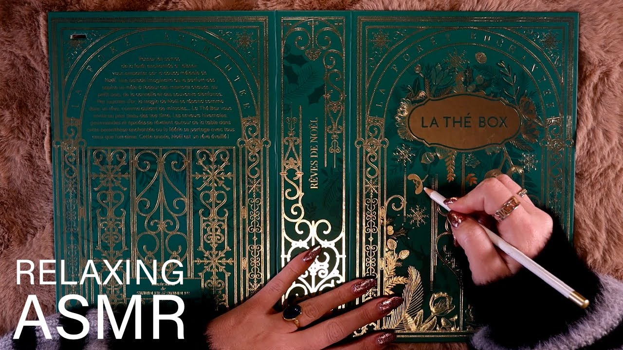 ASMR Slowly Tracing on a Pretty Box (🎧 soft spoken/whisper, minimal tapping, tracing)