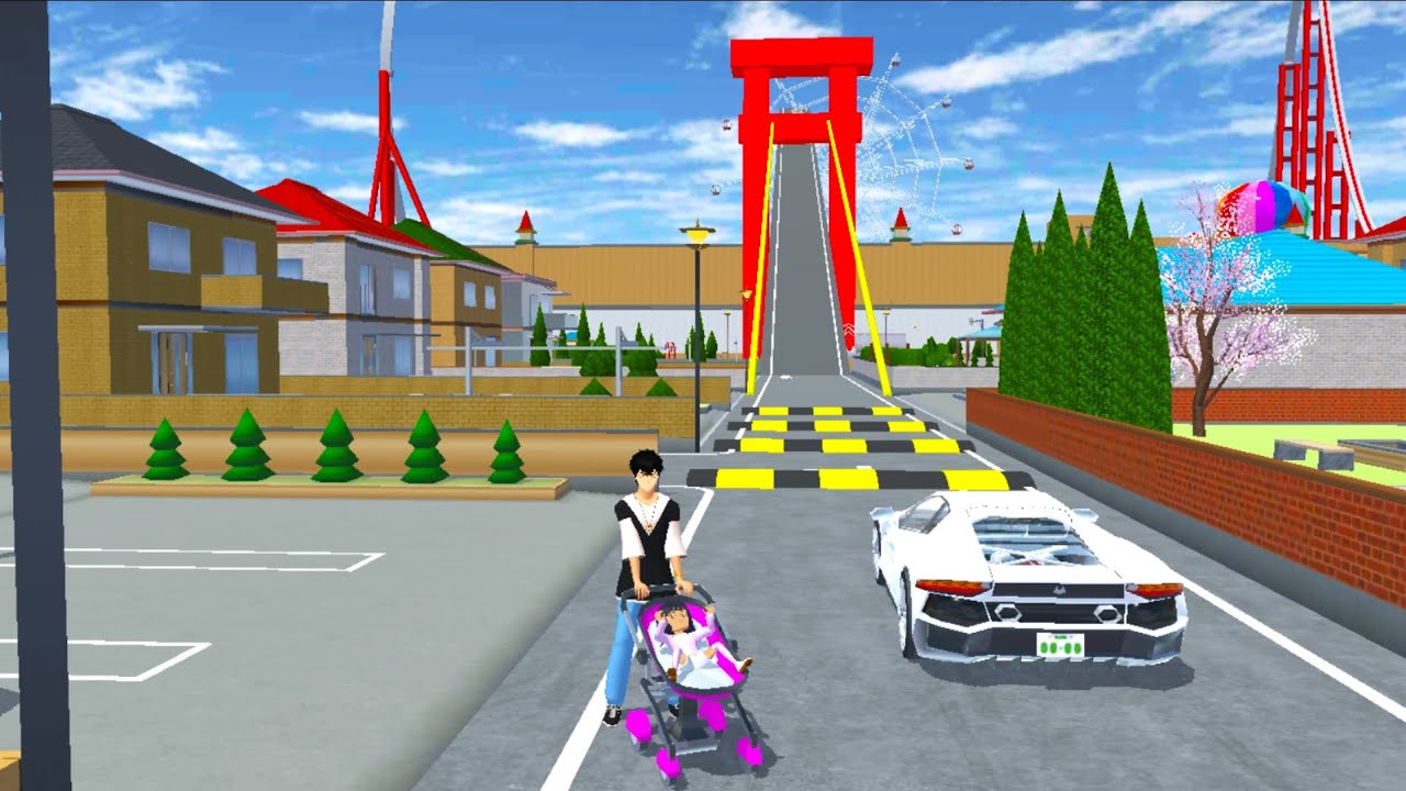 Tanjakan  jembatan Polisi tidur menuju Istana Biru 🤣 sakura school simulator