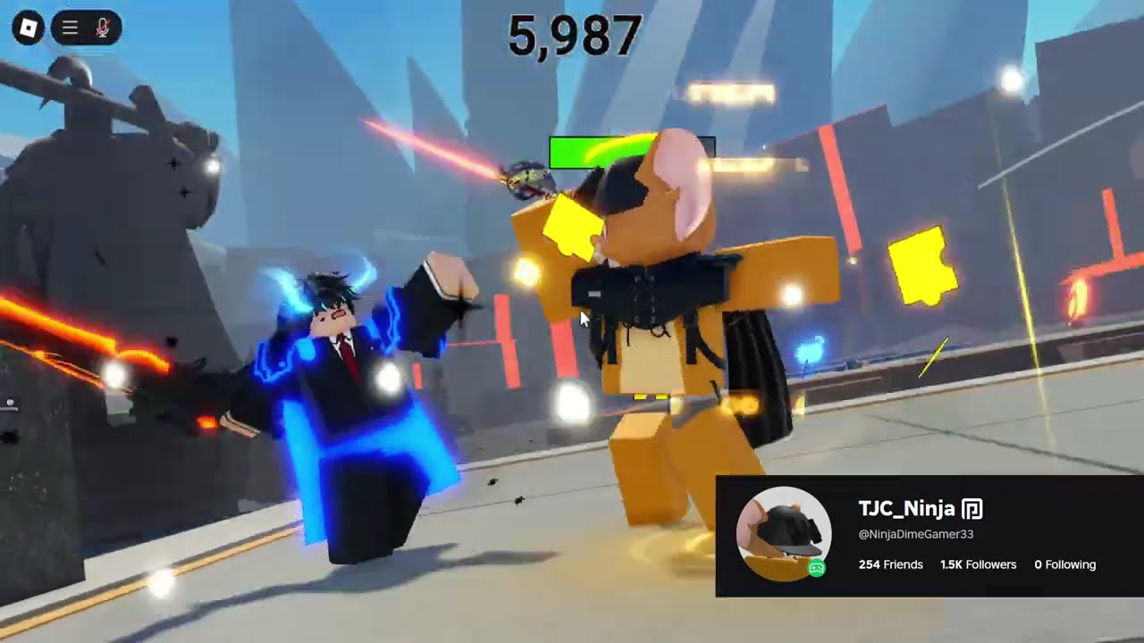 OP Slingshot Combo Roblox Duel Warriors!!