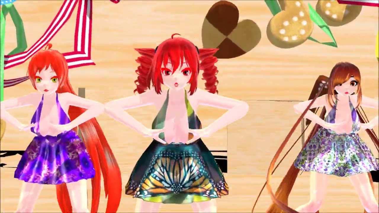 【MMD】愛言葉Ⅱ【重音テト　波音リツ】