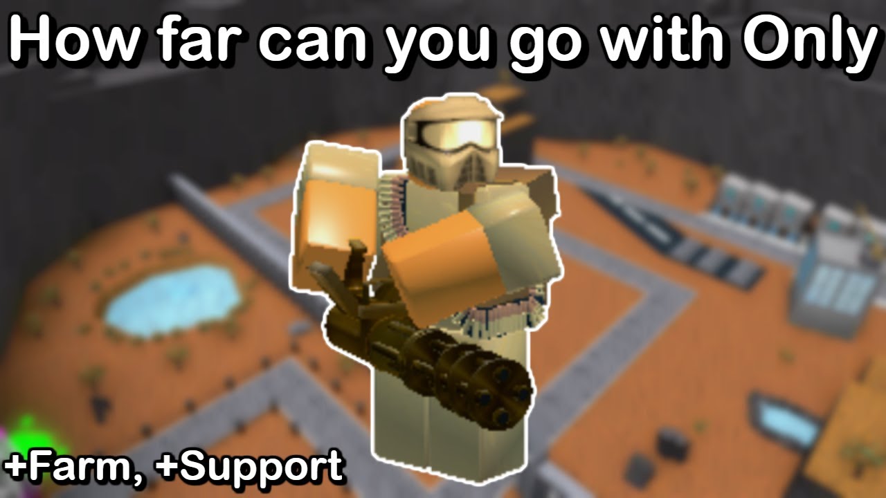 How far can you go with Golden Commando (+Farm, +Support) | Roblox Tower Battles