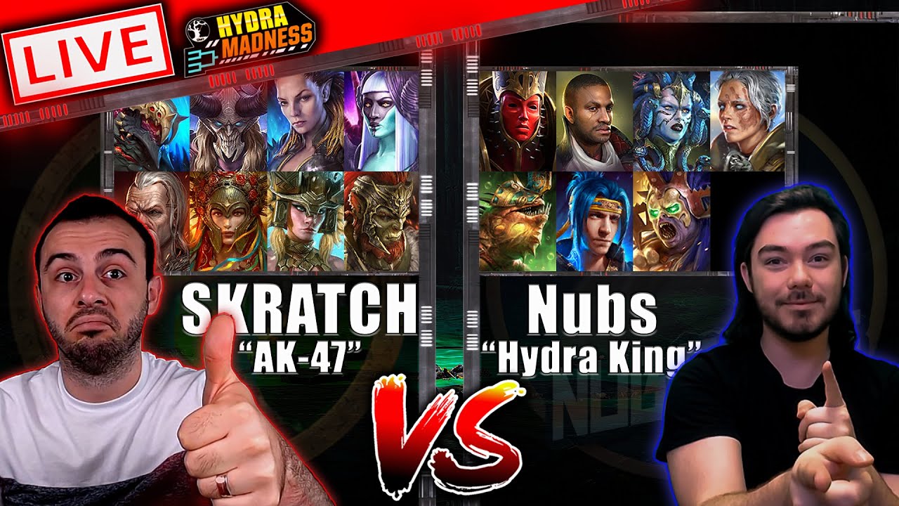 Hydra Creator Clash FINALE! | Nub Raids vs. Skratch Plays | Raid: Shadow Legends | Test Server