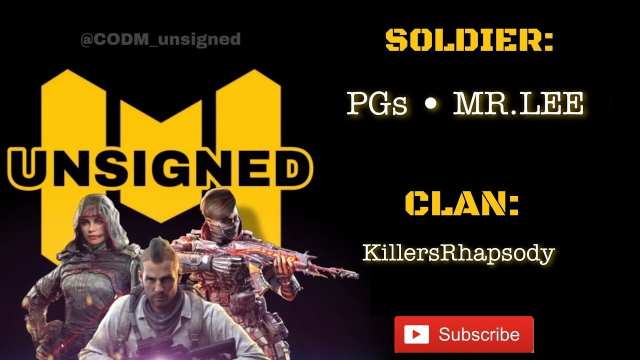 UNSIGNED: PGs &bull; MR.LEE #codmobile #unsigned #gaming #codmloadout #cod #codm #codmbr #battleroyale