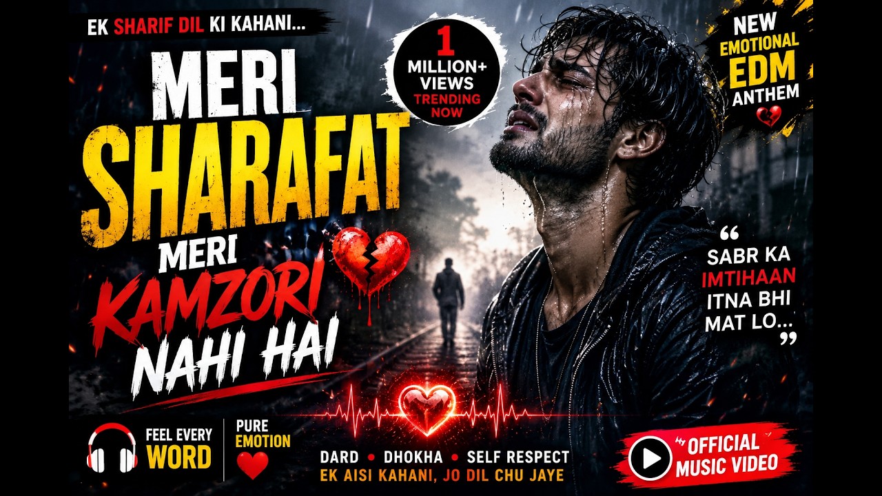 💔 Meri Sharafat Meri Kamzori Nahi Hai | Emotional Heart Touching Song 2026 | Official Music Video