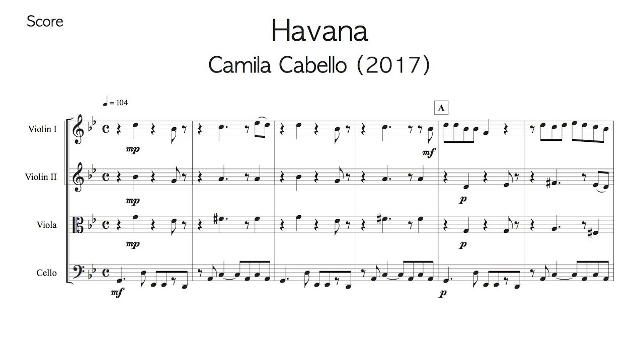 Havana (Camila Cabello) - String Quartet Arrangement