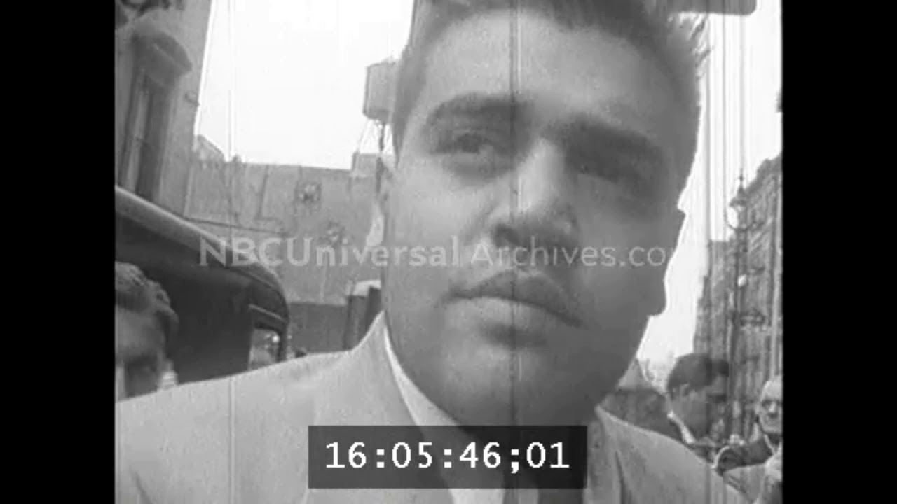 1957 News file footage of Vincent Gigante's arrest and release for shooting Frank Costello