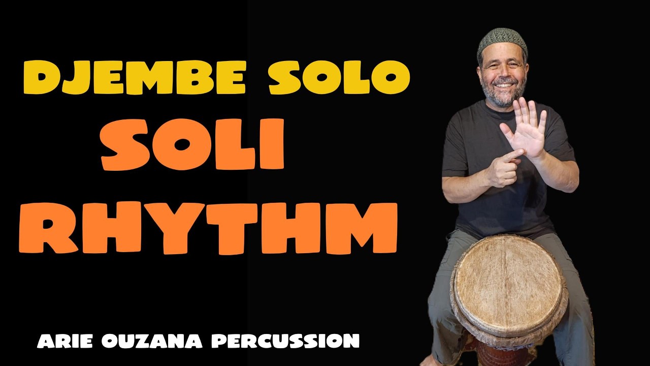 Djembe Drum Solo Phrase from the African Soli Rhythm | Arie Ouzana Percussion