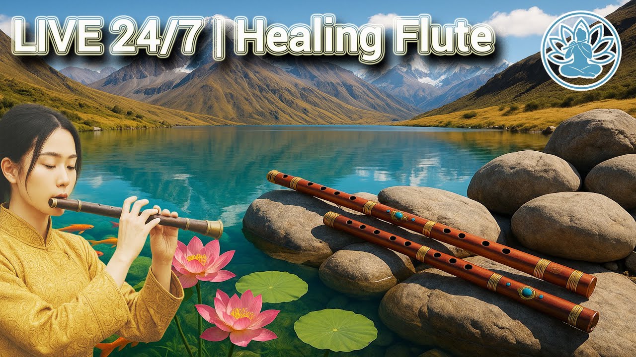 Tibetan Flute Healing Music for Deep Sleep, Inner Peace & Energy Recharge 🌙 | 24/7 Live Stream