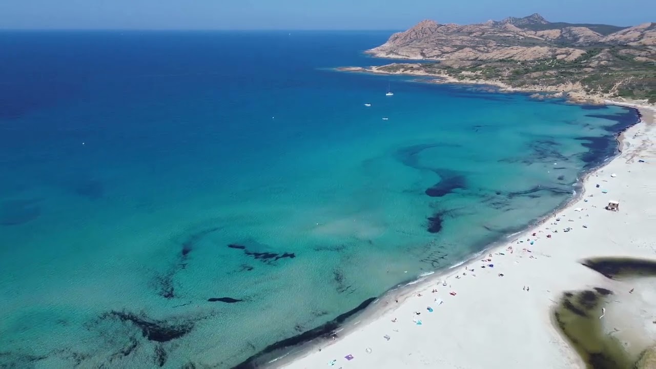 OSTRICONI BEACH. PLAGE DE L`OSTRICONI. THE BEST BEACHES IN CORSICA #corsica #beach #djimini3 #fly
