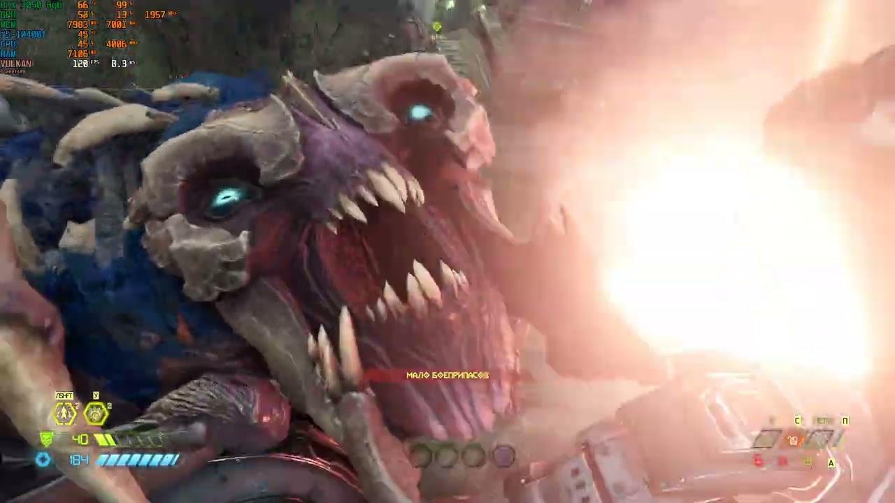 Doom Eternal i5 10400F & RTX 3050 8gb(RTX ON/DLSS ON)