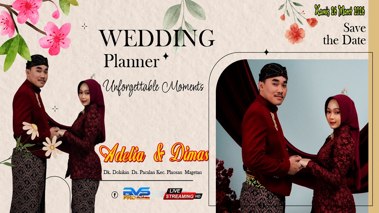 live..02 kiswara music # rvs pro wedding adelia & dimas **kamis 26 maret   2026