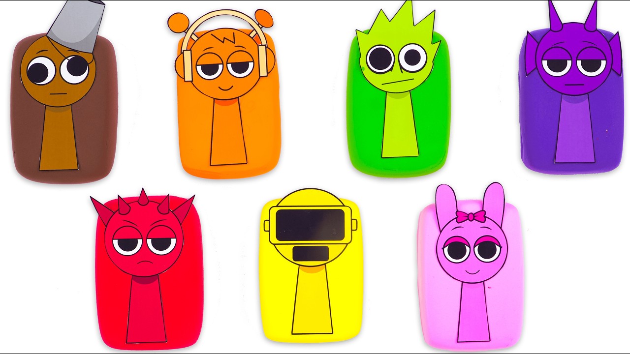 💖Paper DIY💖 Making Cubes Incredibox SPRUNKI BLIND BOX Unboxing |  ASMR