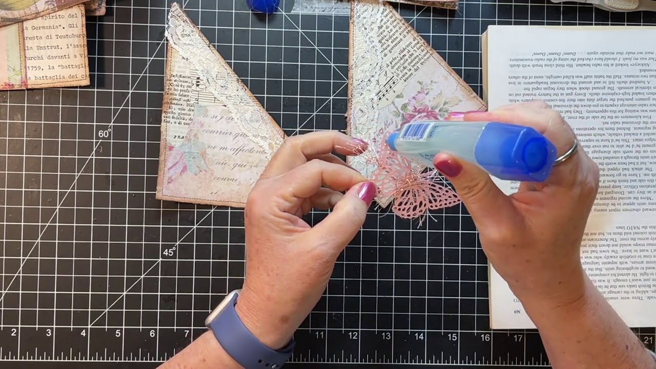 Decorating Pockets - Another Book Page Pocket Idea!