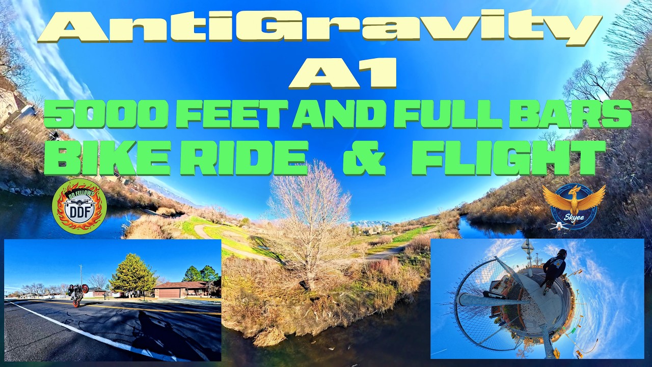 Antigravity A1   5000 feet and full bars   Bike Ride and Flight