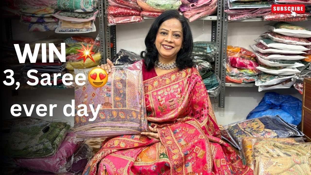 Latest design 50% off  new saree  😍 | megha designer saree collection