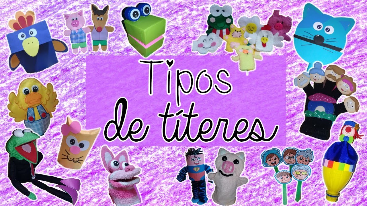 Tipos de TÍTERES | Títeres con material reciclado|Títeres para mis clases | Zukistrukis