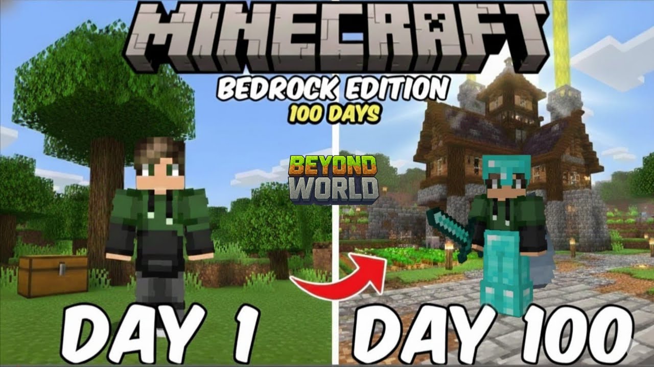 I Survived 100 On Beyond World In Minecraft Survival 