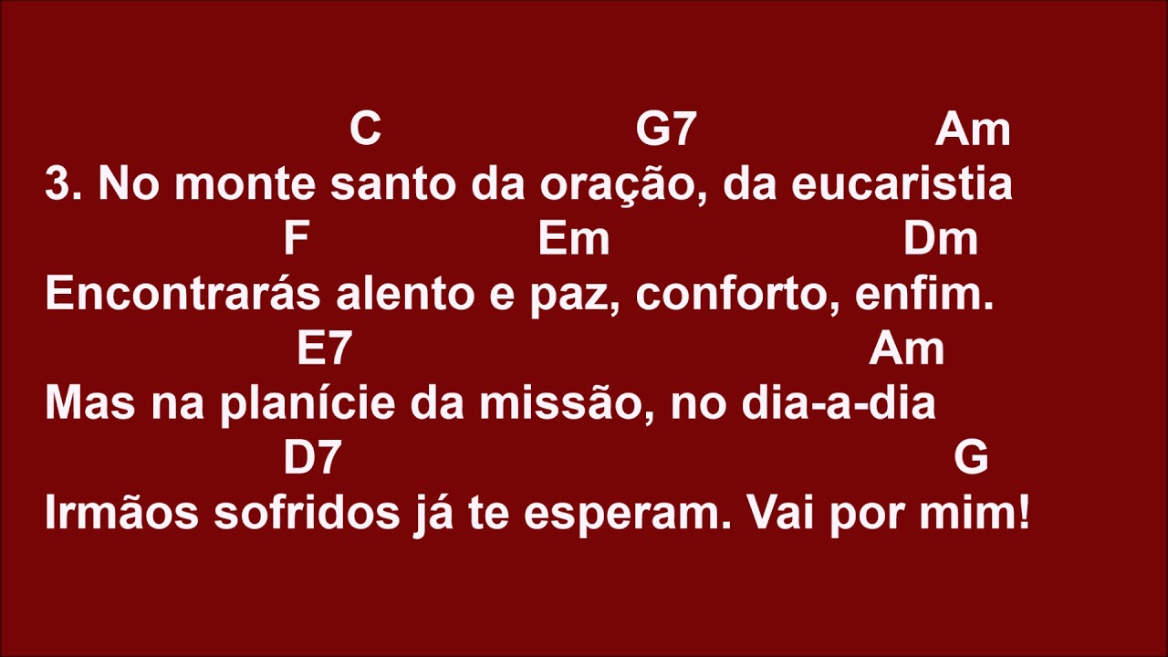 [COMUNHÃO] VEM Ó MEU POVO PARTILHAR
