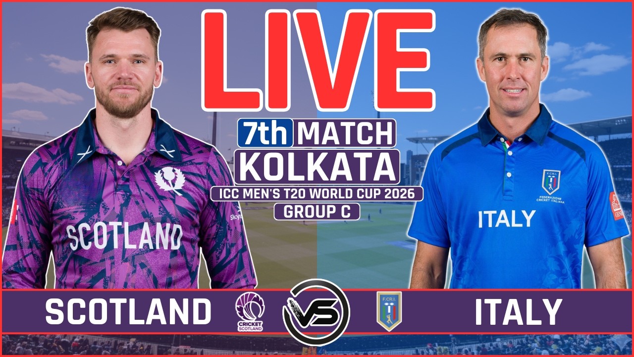 ICC T20 World Cup 2026 Live: Scotland vs Italy Live Scores | SCO vs ITA Live Scores & Commentary