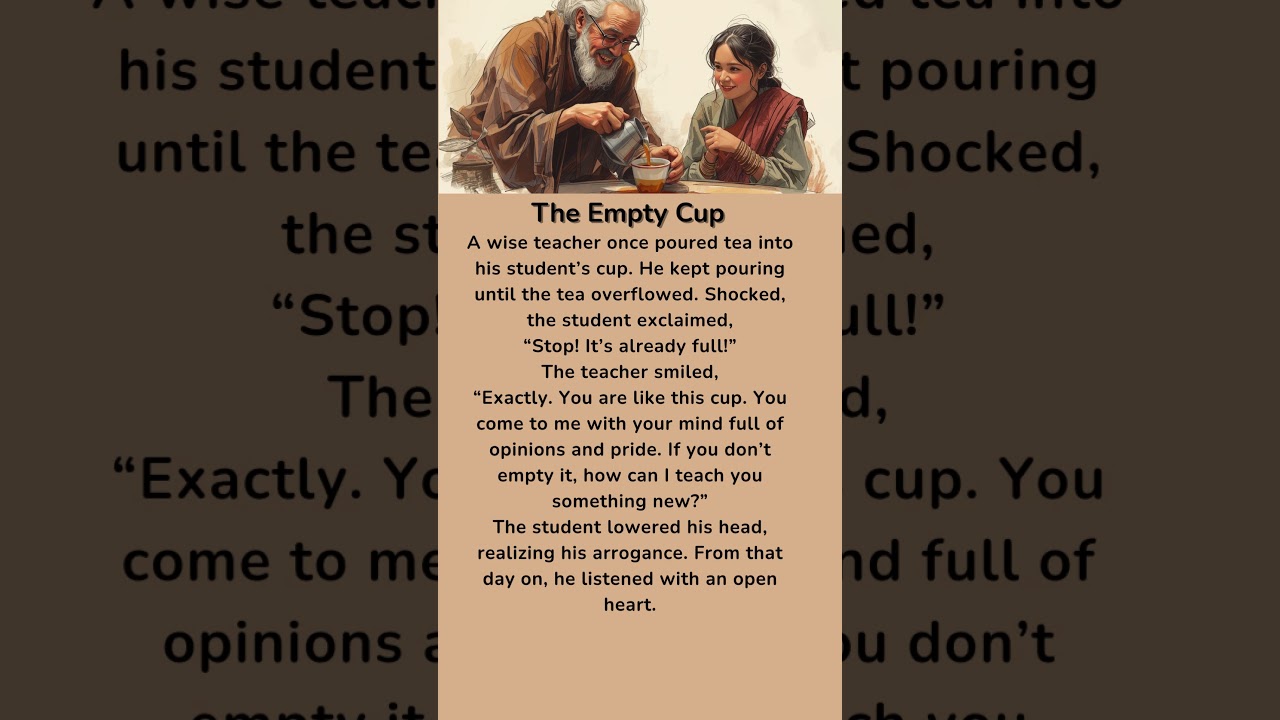 The Empty Cup Learn English #education #english #englishteacher #shortsvideo #shorts