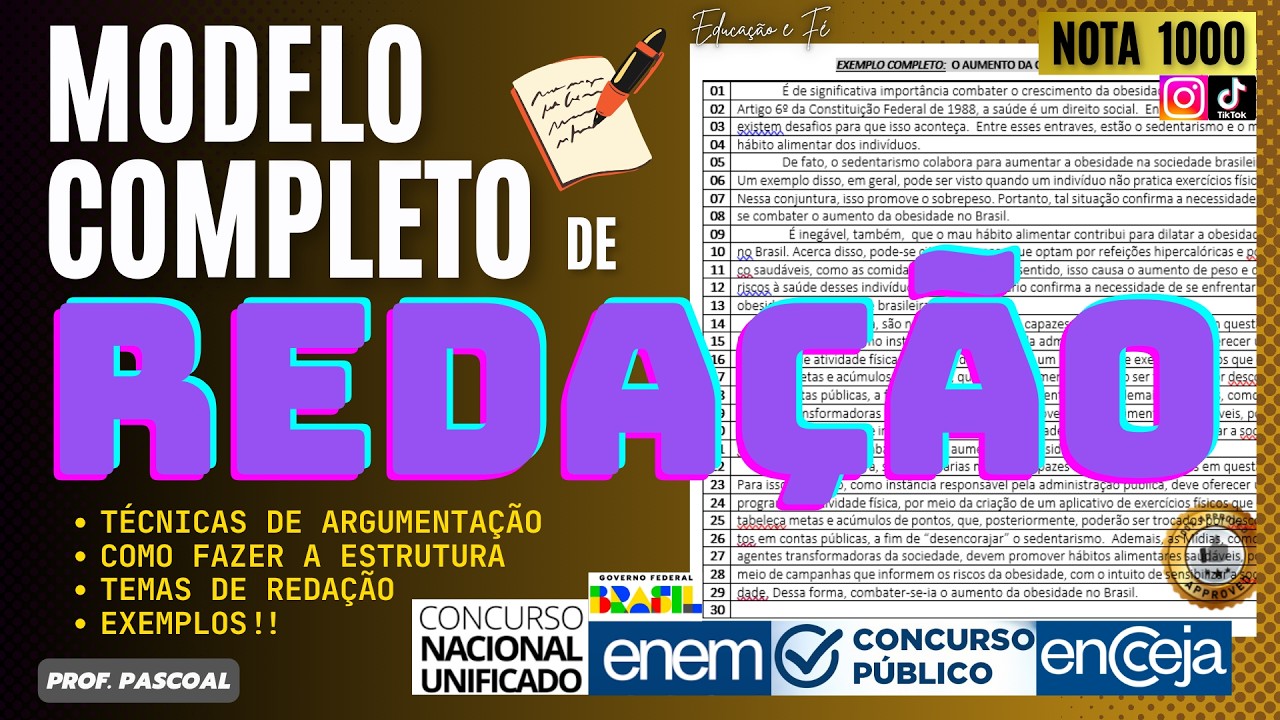 A MELHOR AULA DE REDAÇÃO - ENEM 2026 #redação #redação #concurso