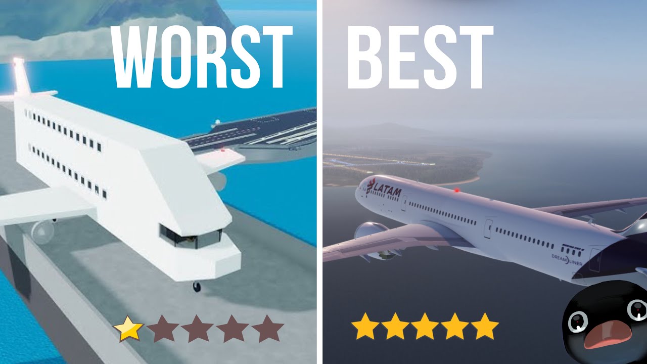 The Best Vs Worst Roblox Flight Simulator