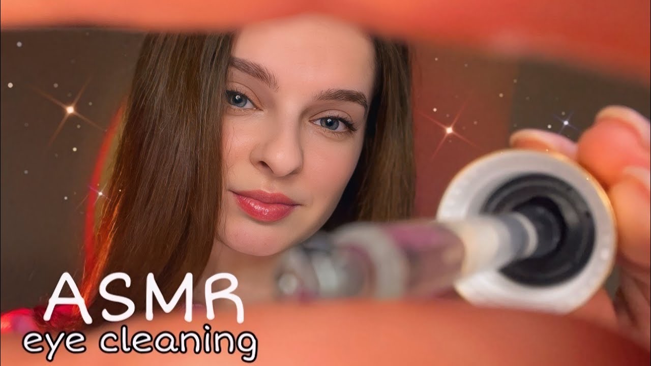 ASMR Eye Cleaning👀💧with the Best Visual Triggers & Mouth Sounds