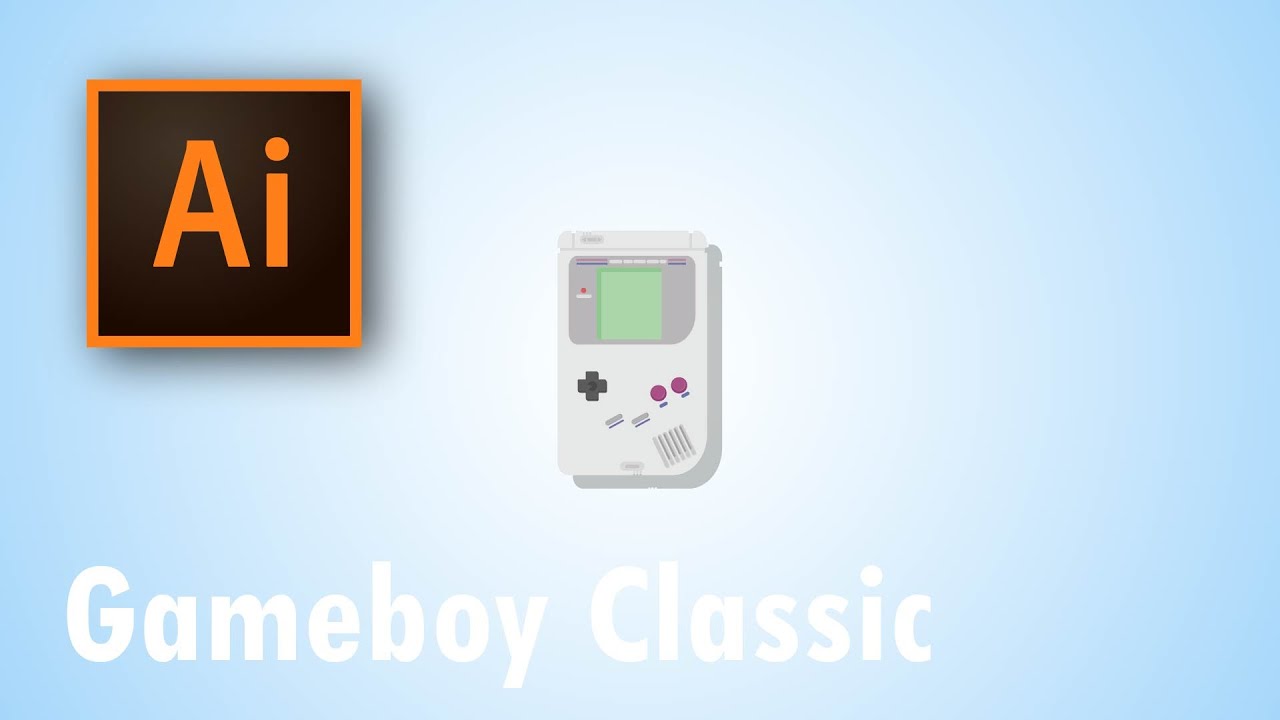 Gameboy Classic - Making Vector Icon With Adobe Illustrator | Timelapse, Flat Design