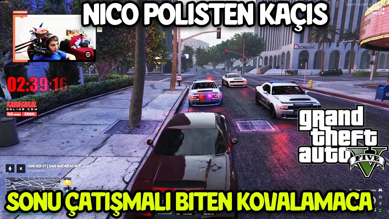NİCO POLİSTEN KAÇIŞ I HSU SINAVI ADINDA I ED:V GTA V EFSANE KAÇIŞ