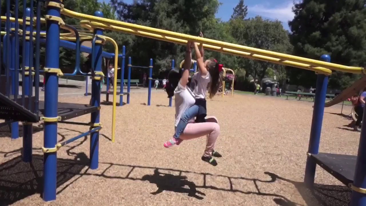 Jessica & Cami Monkey Bar Challenge
