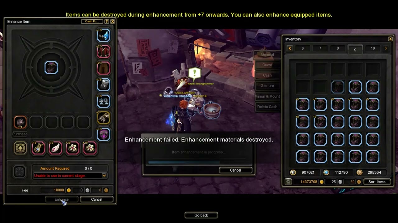 Dragon Nest SEA making Cursed EOD Flail +10