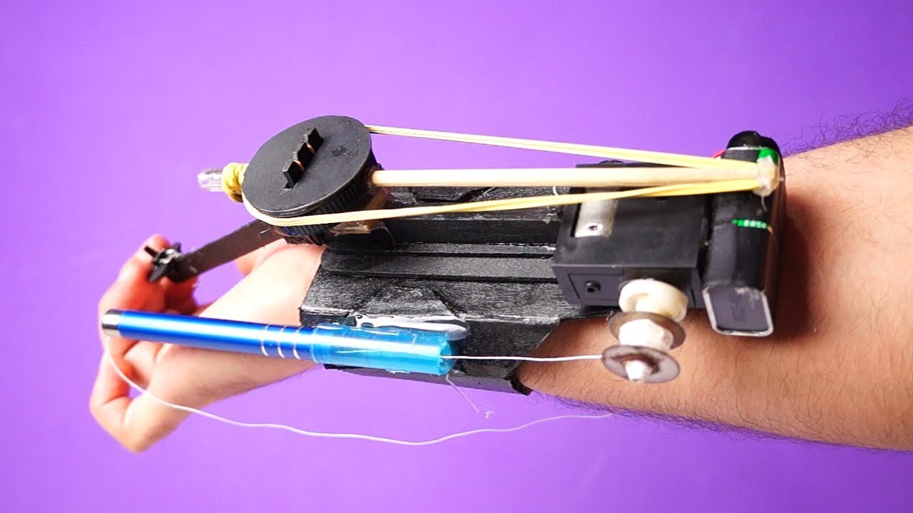 Lançador de Teia Retrátil que puxa objetos!? Aprenda a como fazer