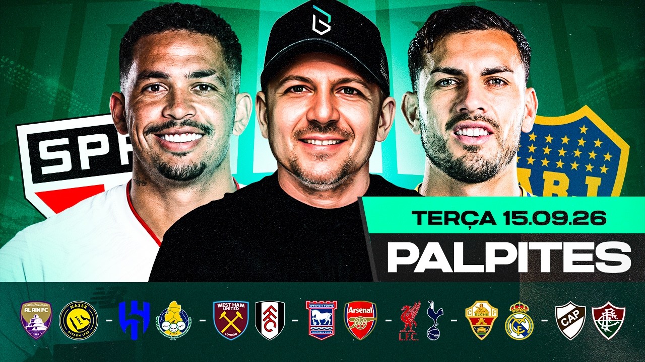 PALPITES DE FUTEBOL PARA O DIA 15 09 2026 (TER&Ccedil;A-FEIRA) | Boleiros Tips