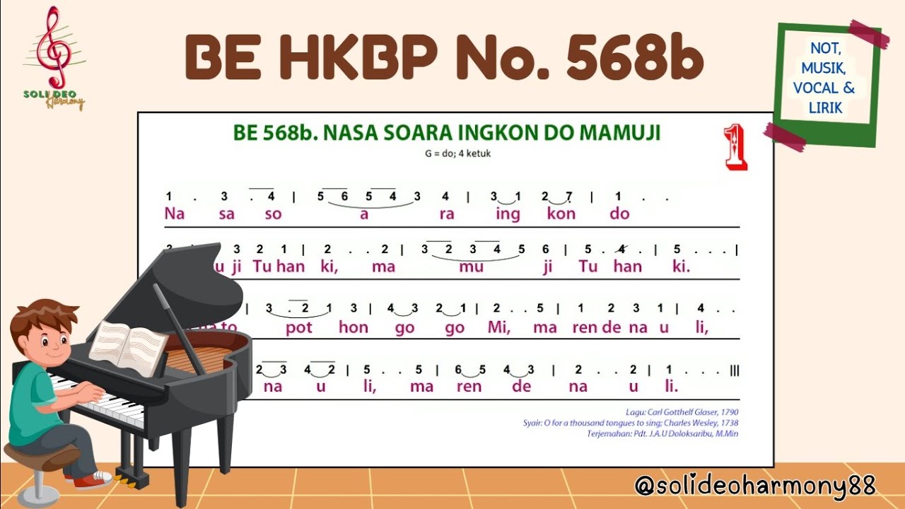 BE 568b | Nasa Soara Ingkon do Mamuji Tuhan i |Buku Ende HKBP Nomor 568b | Not, Musik, Lirik & Vocal