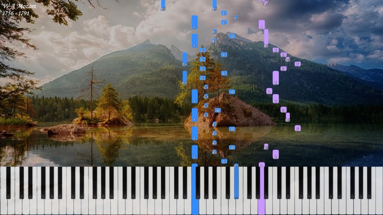 W A Mozart - Sonata 3 in B-flat Major K281 | Piano Synthesia | Library of Music