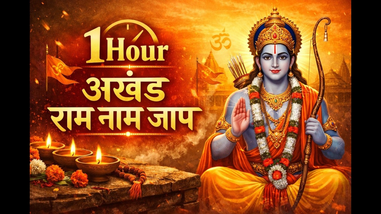 1 Hour जय श्री राम नाम जाप 🙏| अखंड राम धुन | Shri Ram Chanting for Meditation & Peace | Ram Naam Jap