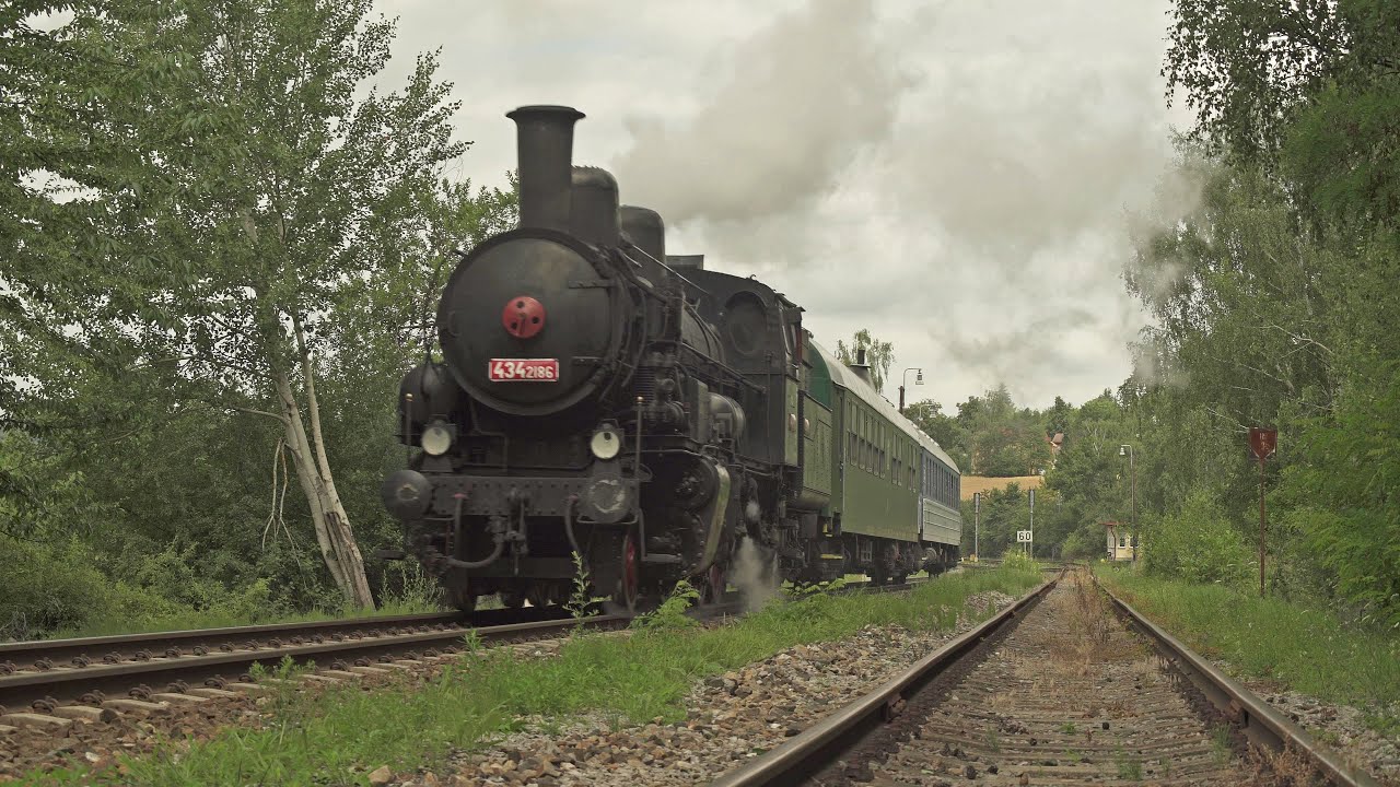 Zkušební jízda parní lokomotivy 