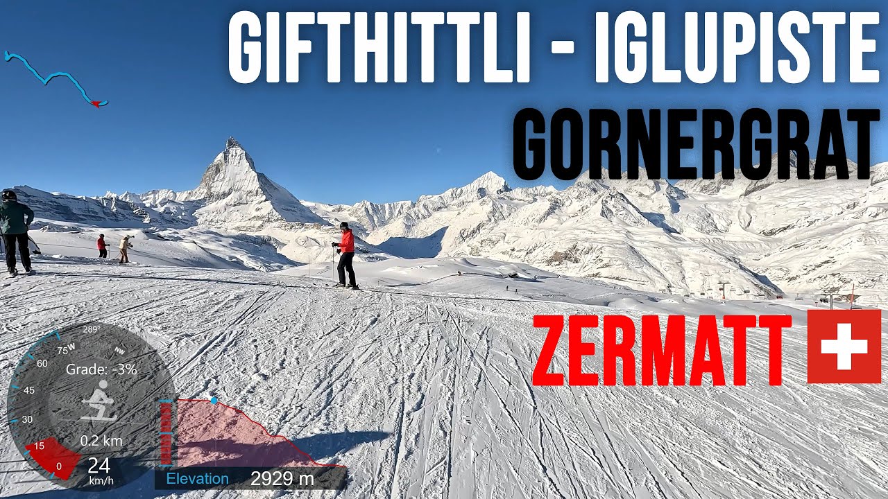 [4K] Skiing Zermatt, Gifthittli - Iglupiste - Gornergrat, Wallis Switzerland, GoPro HERO11