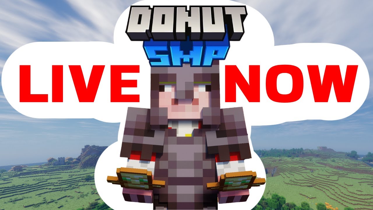 Playing the BIGGEST Minecraft Server (100K Daily Players) | Donut SMP Live
