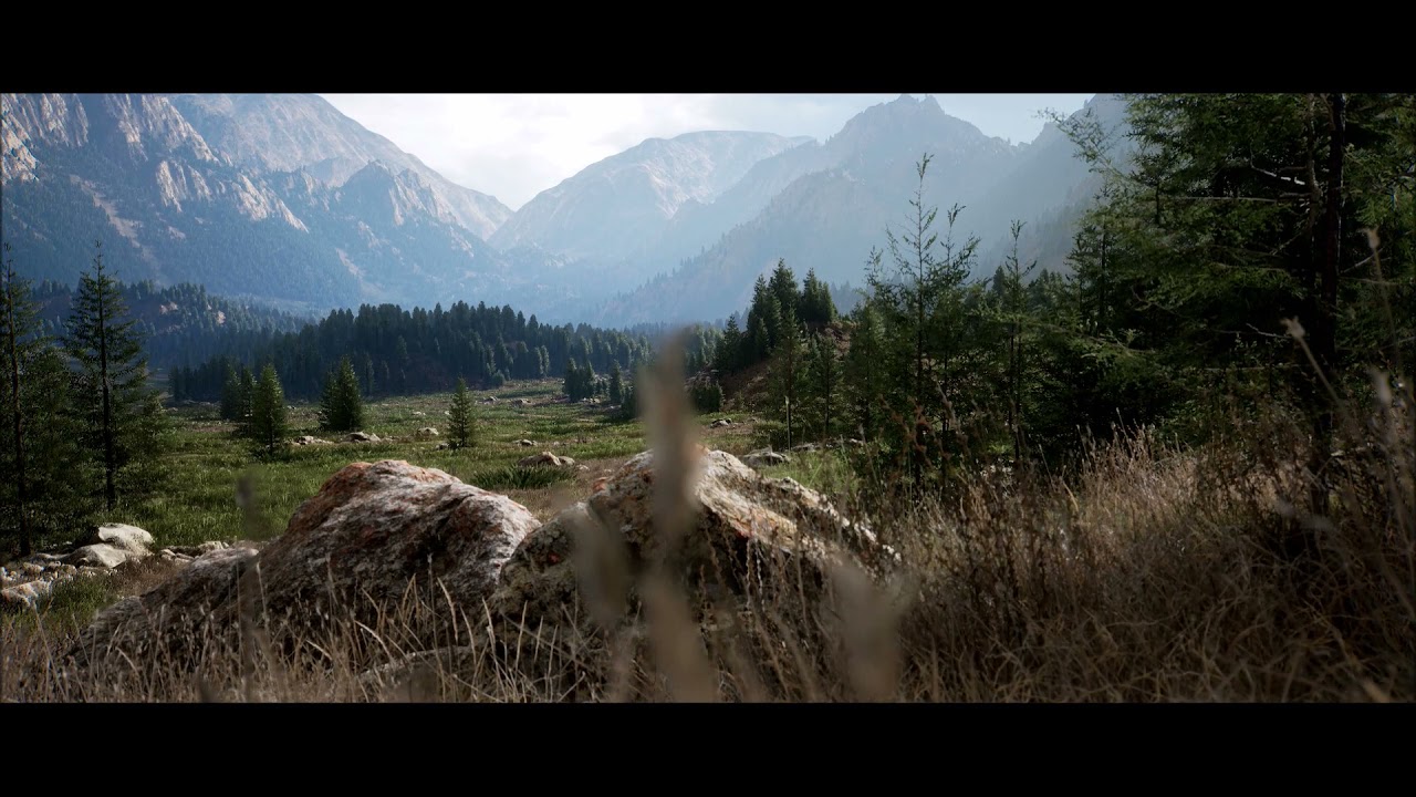 Mountain Grassland Cinematic in UE4