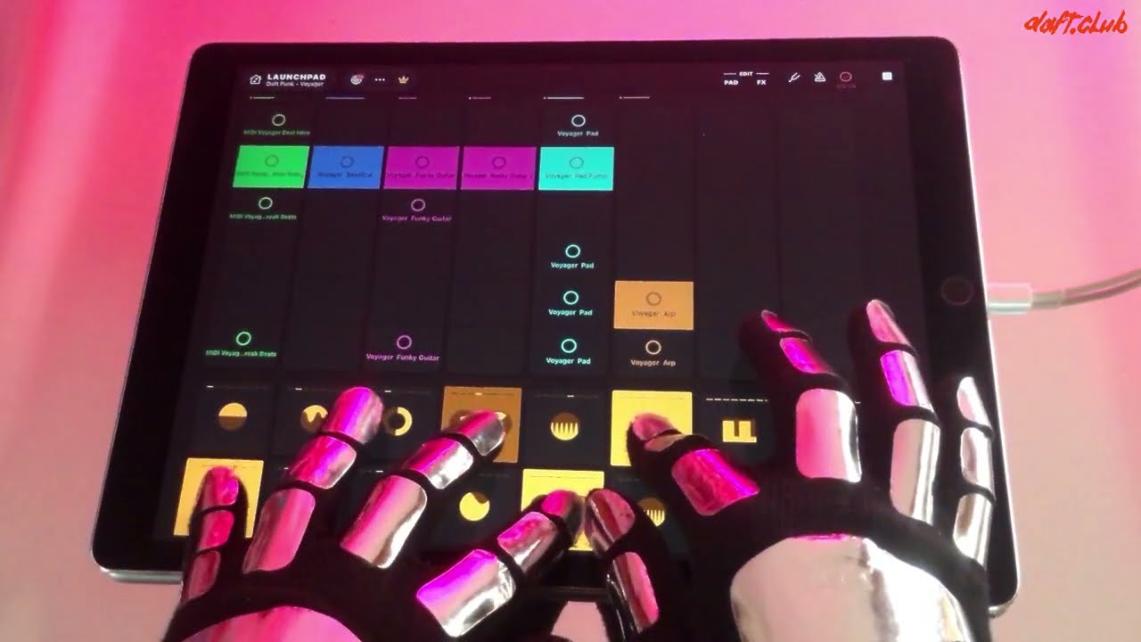 Voyager - Daft Club Remake on Novation Launchpad Ampify iPad
