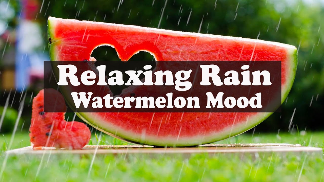Relaxing Rain & Watermelon Mood (Study, Writing, Relax,  Stress Relief, Background Music)