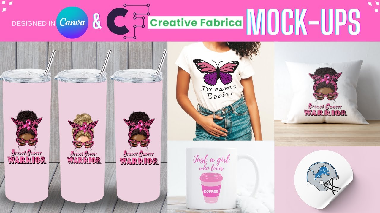 CRAFT BUSINESS: How to Make MOCK-UPS with CANVA and CREATIVE FABRICA