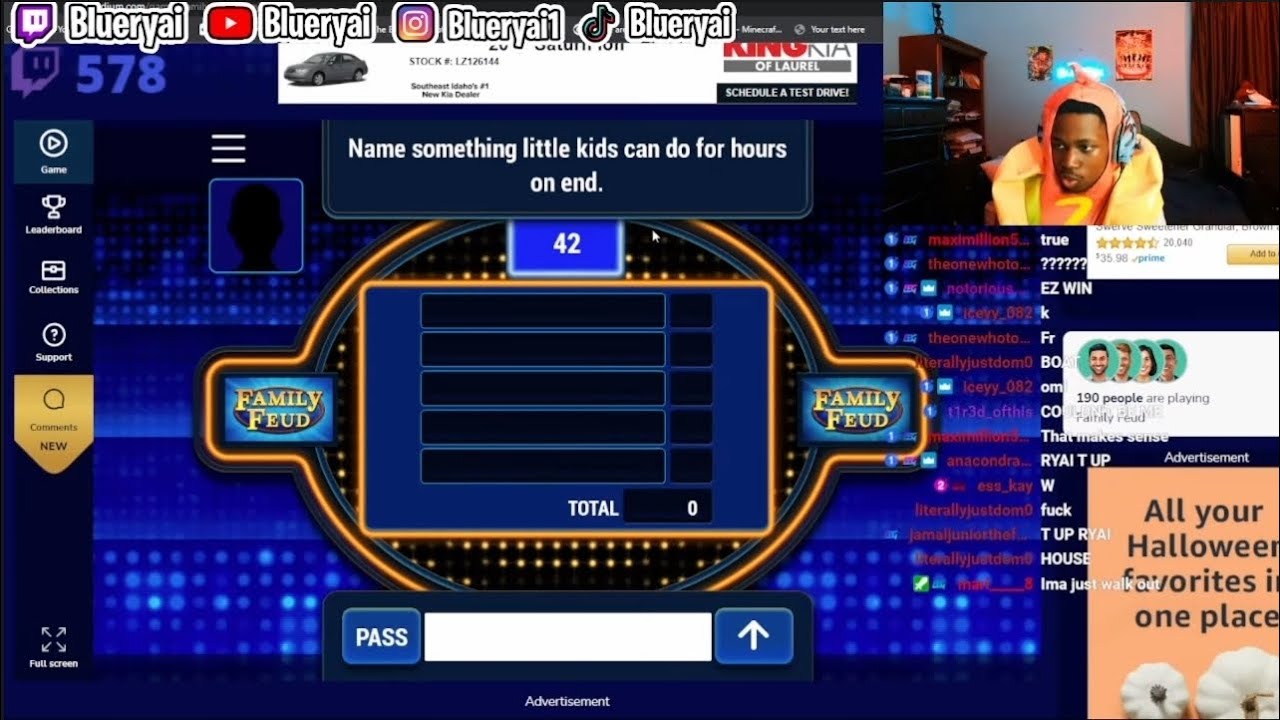 Blueryai Plays Family Fued