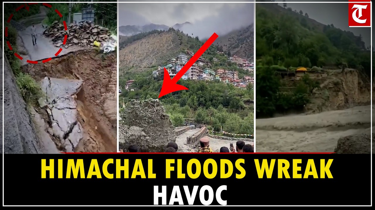 Flash Floods Hit Kinnaur: Lippa Bridge Submerged, Sangla Landslide Disrupts Traffic