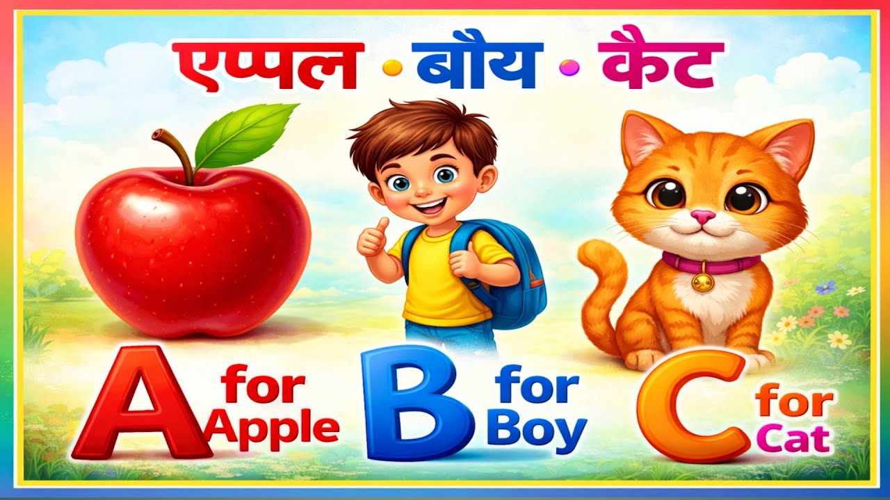 👉 A से Apple 🍎 | B से Boy 👦 | C से Cat 🐱 | बच्चों के लिए इंग्लिश आसान