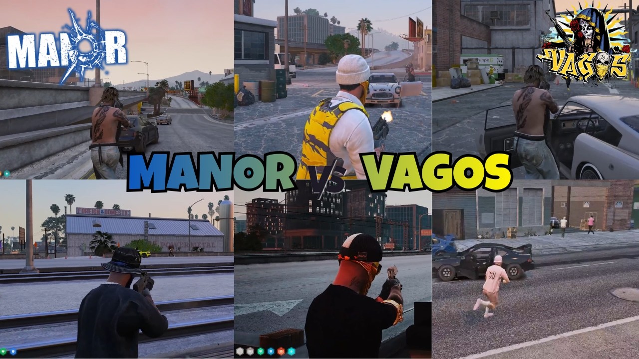 Manor vs Vagos at Olympic Fwy After Asking for Stuff Back | MULTIPOV | NOPIXEL 4.0 GTA RP